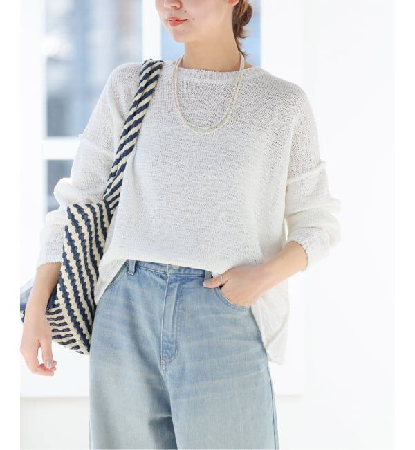 JOURNAL STANDARD relume「《追加》テープヤーンルーズプルオーバー」|ニット・セーター|ホワイト