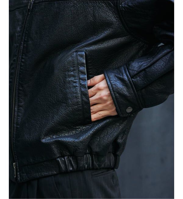 JOURNAL STANDARD「バッファロー レザー ウォッシュ ジップ ブルゾン」|ライダースジャケット|
