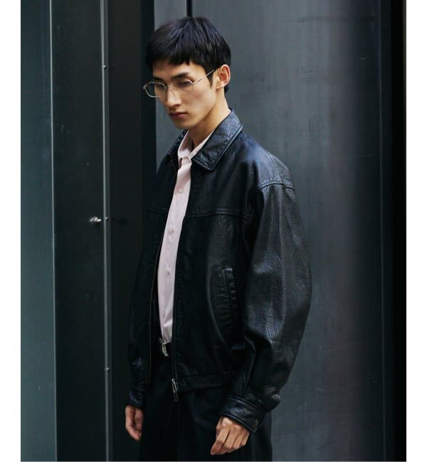 JOURNAL STANDARD「バッファロー レザー ウォッシュ ジップ ブルゾン」|ライダースジャケット|