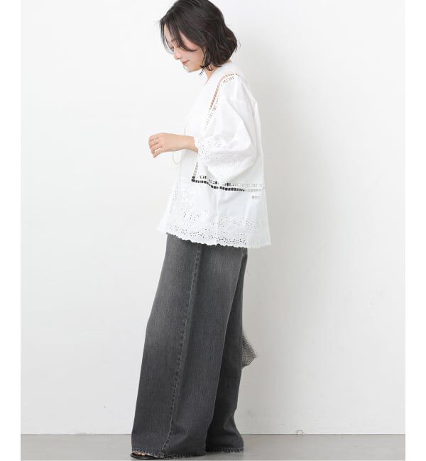 JOURNAL STANDARD relume「スクエアエンブロイダリーフラットカラーブラウス」|シャツ・ブラウス|