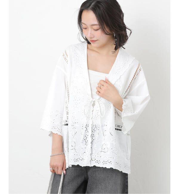 JOURNAL STANDARD relume「スクエアエンブロイダリーフラットカラーブラウス」|シャツ・ブラウス|