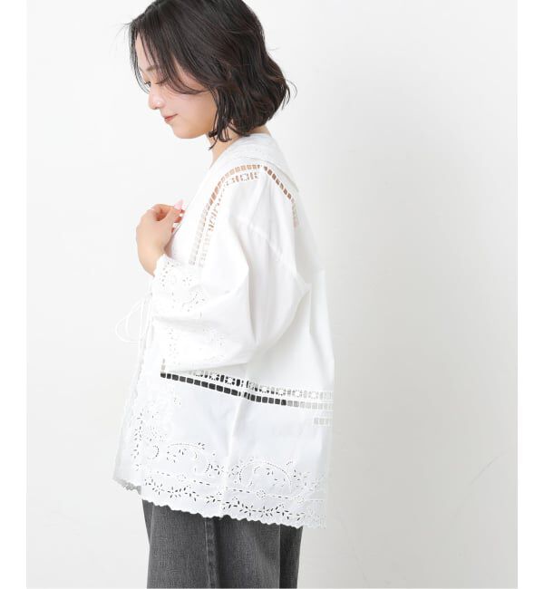 JOURNAL STANDARD relume「スクエアエンブロイダリーフラットカラーブラウス」|シャツ・ブラウス|
