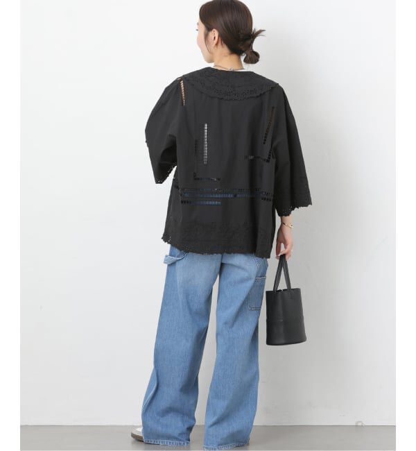 JOURNAL STANDARD relume「スクエアエンブロイダリーフラットカラーブラウス」|シャツ・ブラウス|