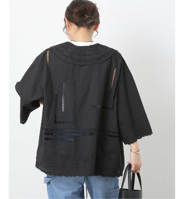 JOURNAL STANDARD relume「スクエアエンブロイダリーフラットカラーブラウス」|シャツ・ブラウス|
