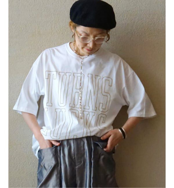 journal standard luxe「プリントT TURNS LUCKS」|Tシャツ・カットソー|ベージュ