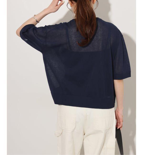 JOURNAL STANDARD relume「シアーロゴハーフスリーブプルオーバー」|ニット・セーター|