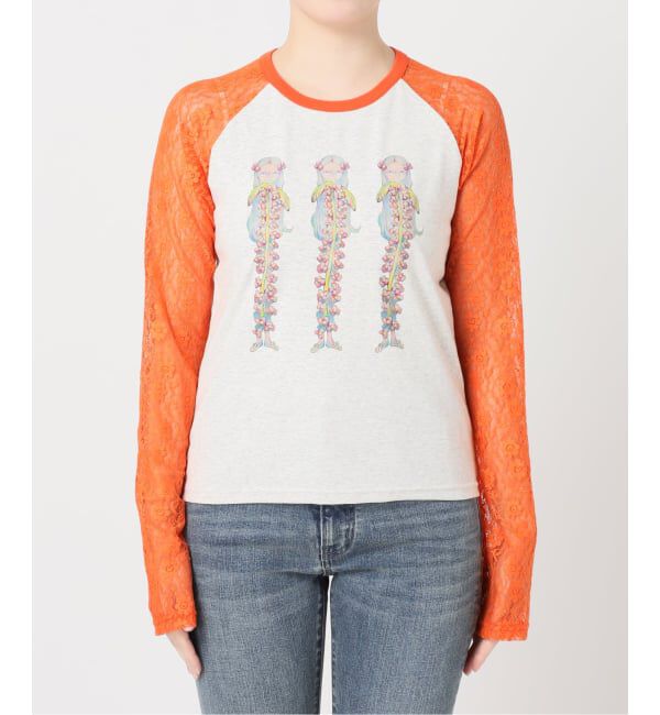 Oriens JOURNAL STANDARD「【Ema gaspar&times;Oriens】Lace Laglan Tee」|Tシャツ・カットソー|