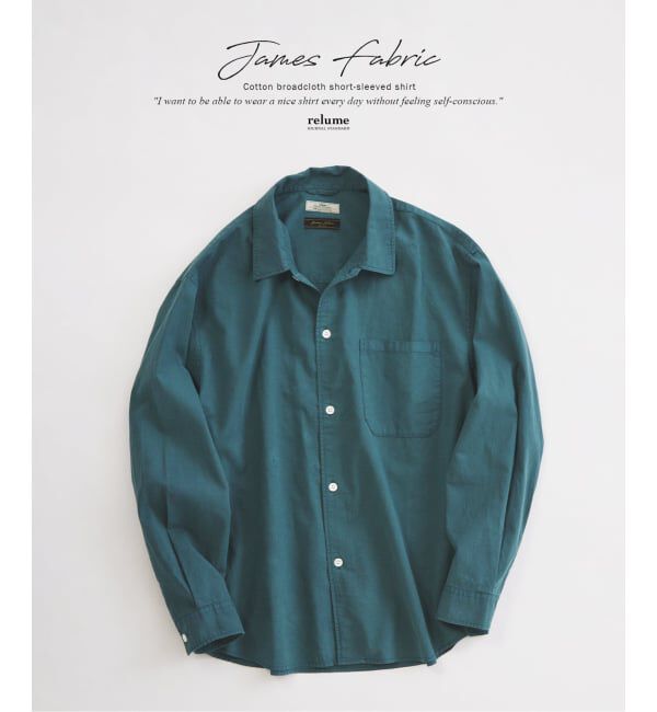 JOURNAL STANDARD relume「《予約》JAMES FABRIC コットンリネン ガーメントダイ シャツ」|シャツ・ブラウス|グリーン