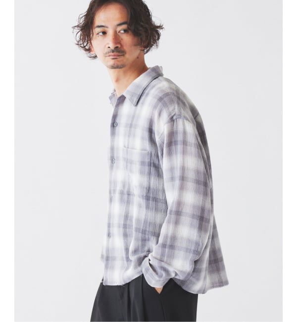 JOURNAL STANDARD relume「《予約》TCガーゼ オンブレチェック シャツ」|シャツ・ブラウス|ブラック