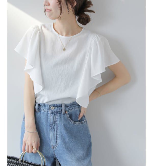 JOURNAL STANDARD relume「《予約》ラミーボイルクロスラッフルブラウス」|シャツ・ブラウス|ホワイト