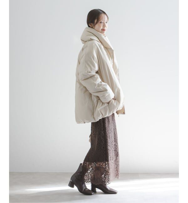 NOBLE「《追加 / WEB+一部店舗限定》リバーレースIラインスカート」|スカート|