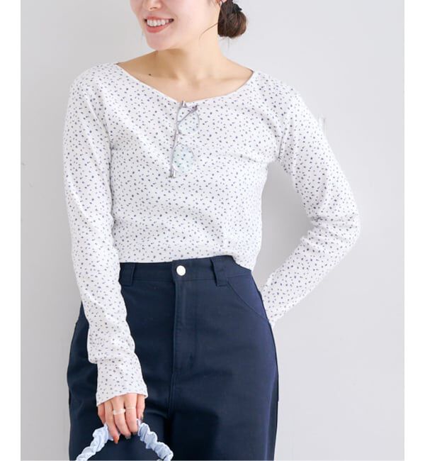 U by SPICK&SPAN「コットンフライスロングスリーブトップス」|Tシャツ・カットソー|