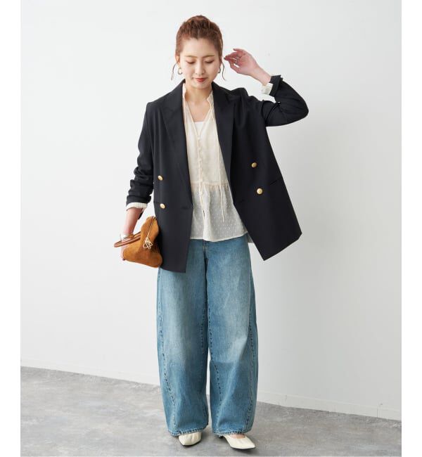 Spick and Span「《WEB限定》ドビードットフリルリボンブラウス」|シャツ・ブラウス|