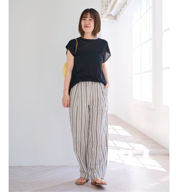 U by SPICK&SPAN「《予約 / 接触冷感》ウォッシャブルリネンブレンドプルオーバー」|ニット・セーター|
