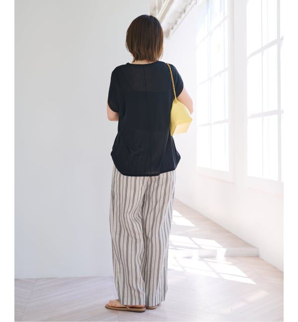 U by SPICK&SPAN「《予約 / 接触冷感》ウォッシャブルリネンブレンドプルオーバー」|ニット・セーター|