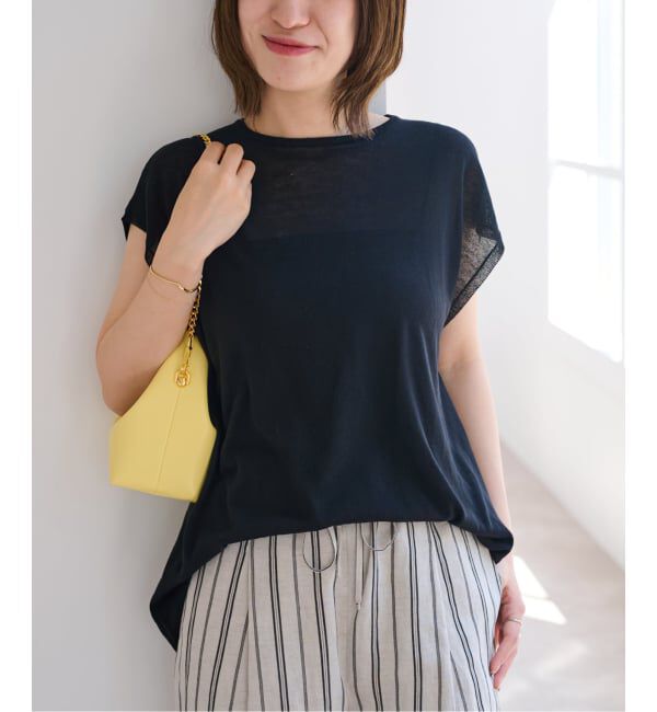 U by SPICK&SPAN「《予約 / 接触冷感》ウォッシャブルリネンブレンドプルオーバー」|ニット・セーター|