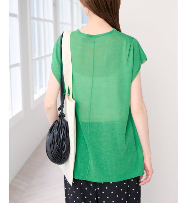 U by SPICK&SPAN「《予約 / 接触冷感》ウォッシャブルリネンブレンドプルオーバー」|ニット・セーター|