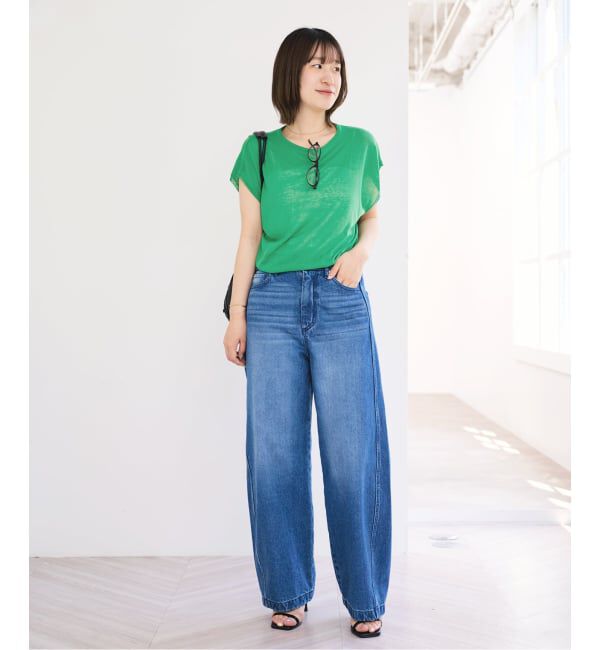 U by SPICK&SPAN「《予約 / 接触冷感》ウォッシャブルリネンブレンドプルオーバー」|ニット・セーター|