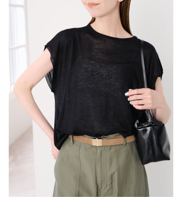 U by SPICK&SPAN「《予約 / 接触冷感》ウォッシャブルリネンブレンドプルオーバー」|ニット・セーター|