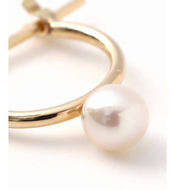 Lilas by Spick&Span「《WEB限定予約》パールフープピアスS K10（両耳）」|ピアス|