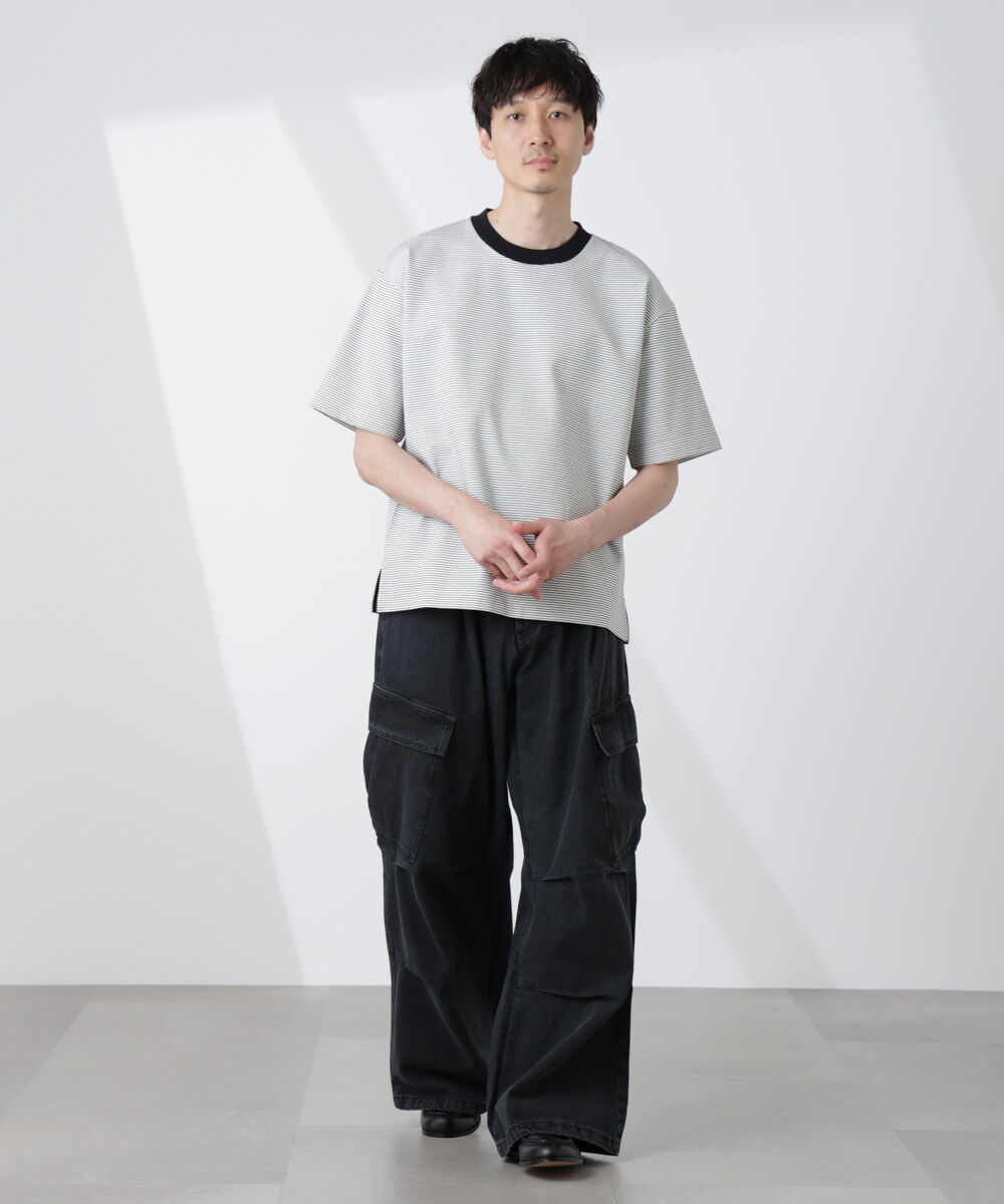 nano･universe「ワイドシルエットボーダーTシャツ」|Tシャツ・カットソー|