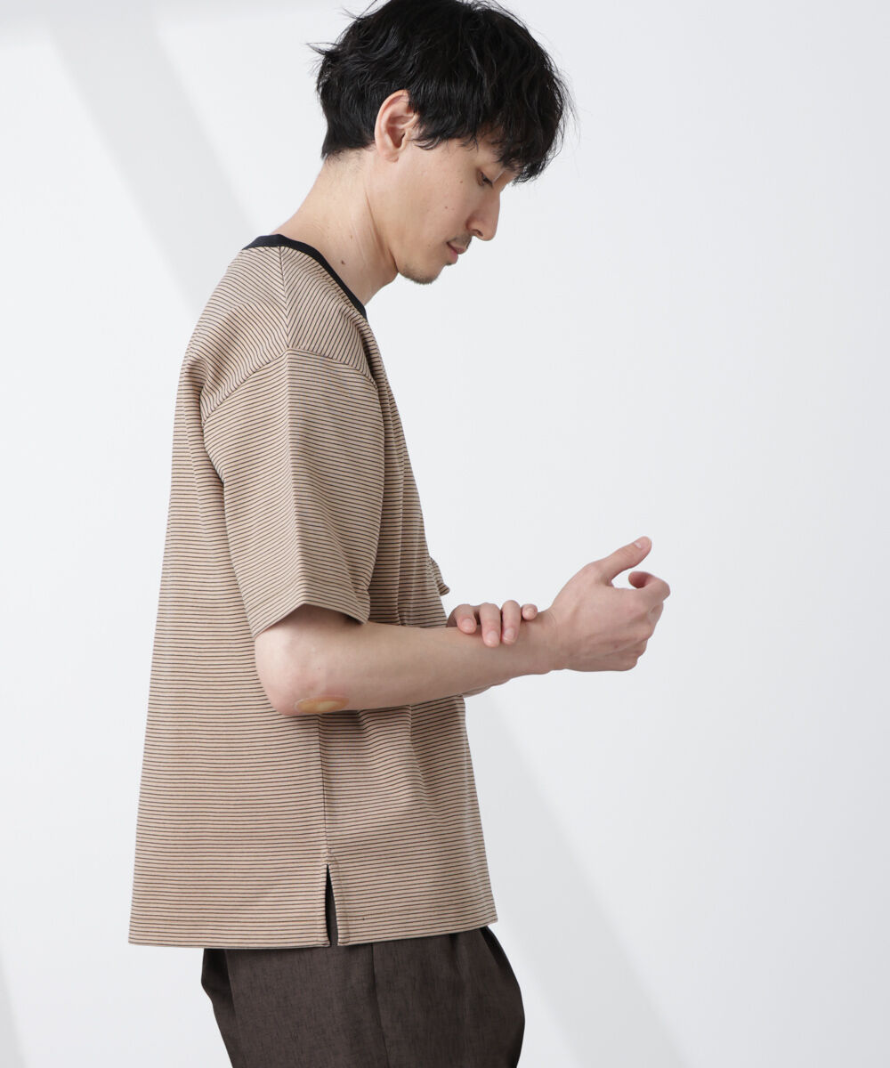 nano･universe「ワイドシルエットボーダーTシャツ」|Tシャツ・カットソー|