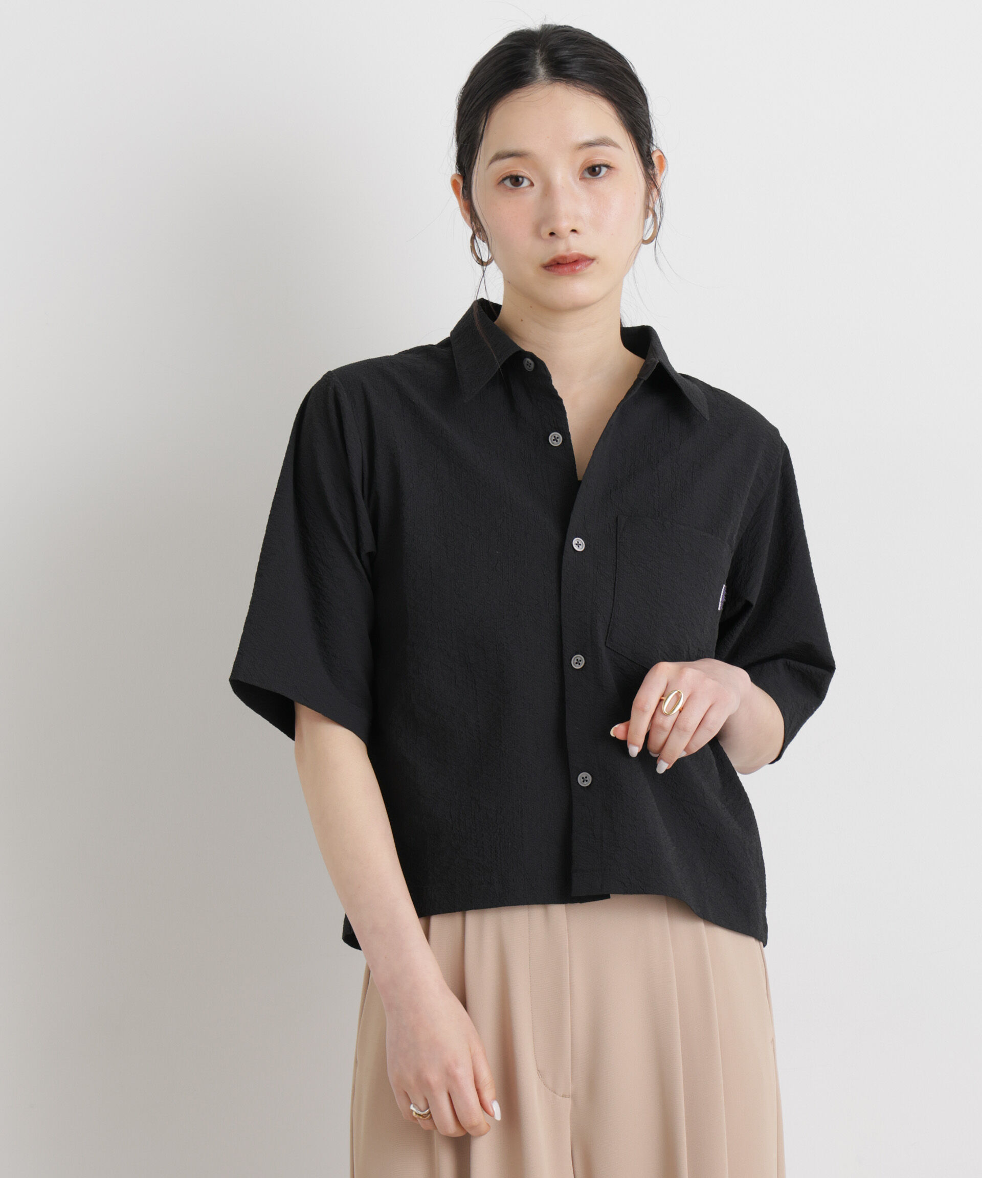nano･universe「THOUSAND MILE/SEERSUCKER SHIRT(セットアップ可)」|シャツ・ブラウス|