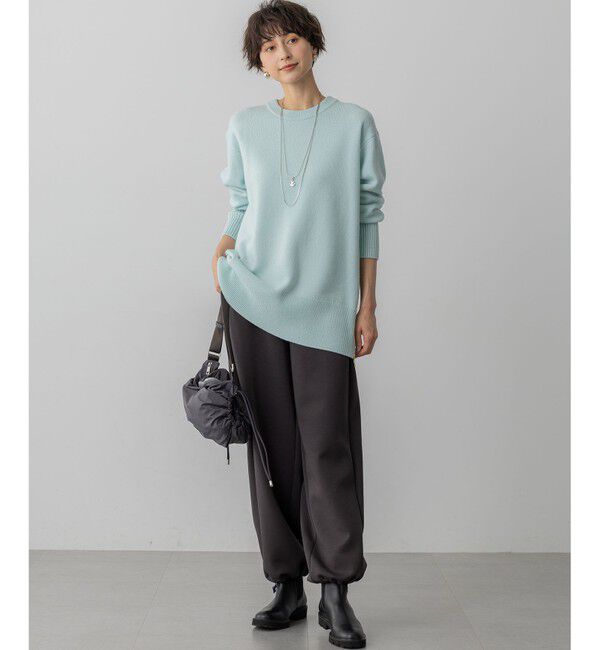 23区「【見上愛さん着用/Oggi掲載/洗える】カシミヤブレンド サイドジップ  ニットチュニック」|ニット・セーター|