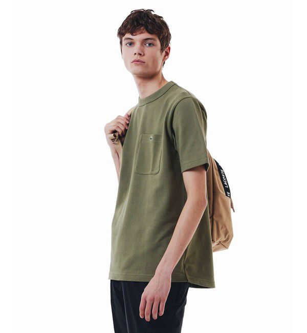LACOSTE「鹿の子地ポケット半袖Tシャツ」|Tシャツ・カットソー|