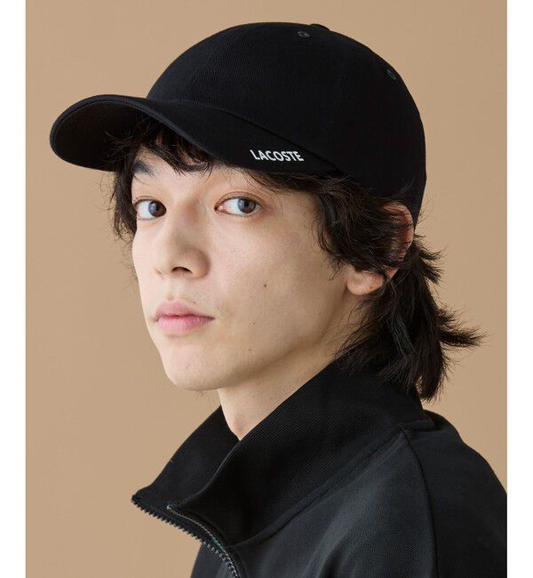 LACOSTE「ブリムプリント6パネルキャップ」|キャップ・キャスケット|