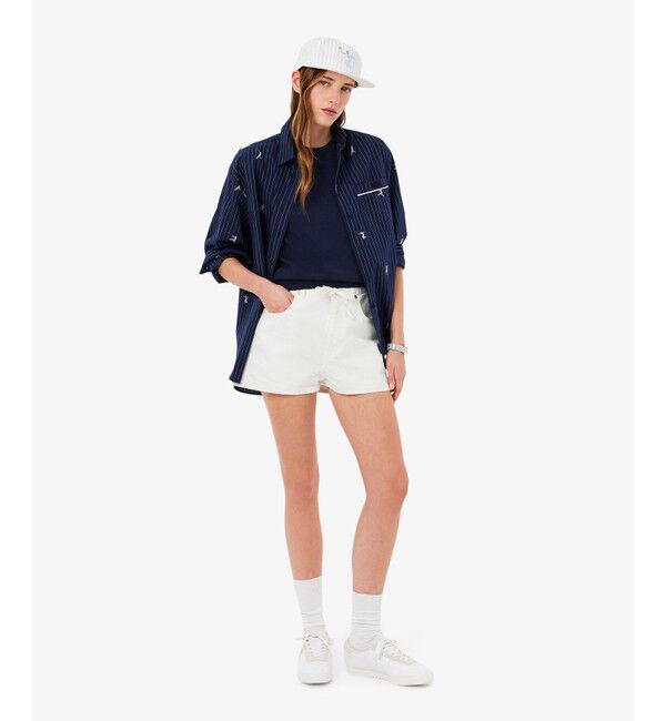 LACOSTE「シームレス3Dニット半袖セーター」|ニット・セーター|