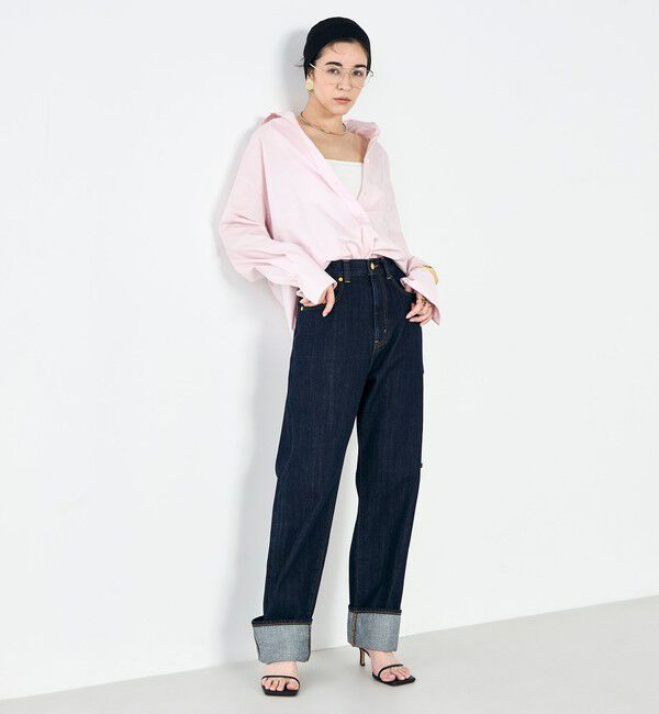 Rie Miller「【RM denim】45th limited editionﾛｰﾙｱｯﾌﾟｽﾄﾚｰﾄﾃﾞﾆﾑ(ｾﾙﾋﾞｯﾁ)」|デニム|