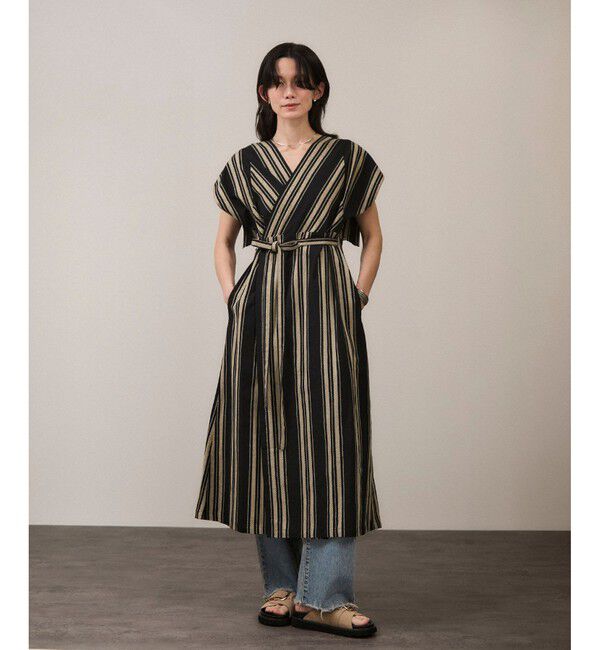 SALON adam et rope'「【J'aDoRe・店舗限定】【WONDER FULL LIFE/ワンダーフルライフ】APRON DRESS / エプロンドレス」|ワンピース|ブラック系(02)