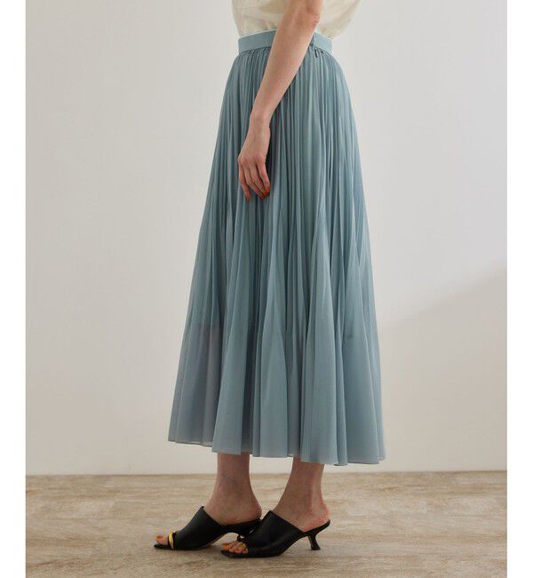 ROPE「【洗える】【WEB・一部店舗限定】サーキュラー手絞りプリーツスカート」|スカート|