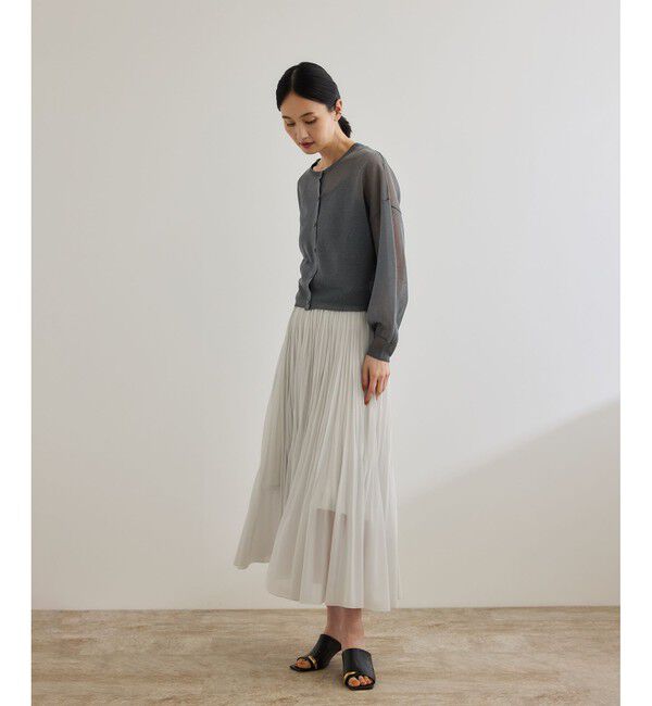 ROPE「【洗える】【WEB・一部店舗限定】サーキュラー手絞りプリーツスカート」|スカート|