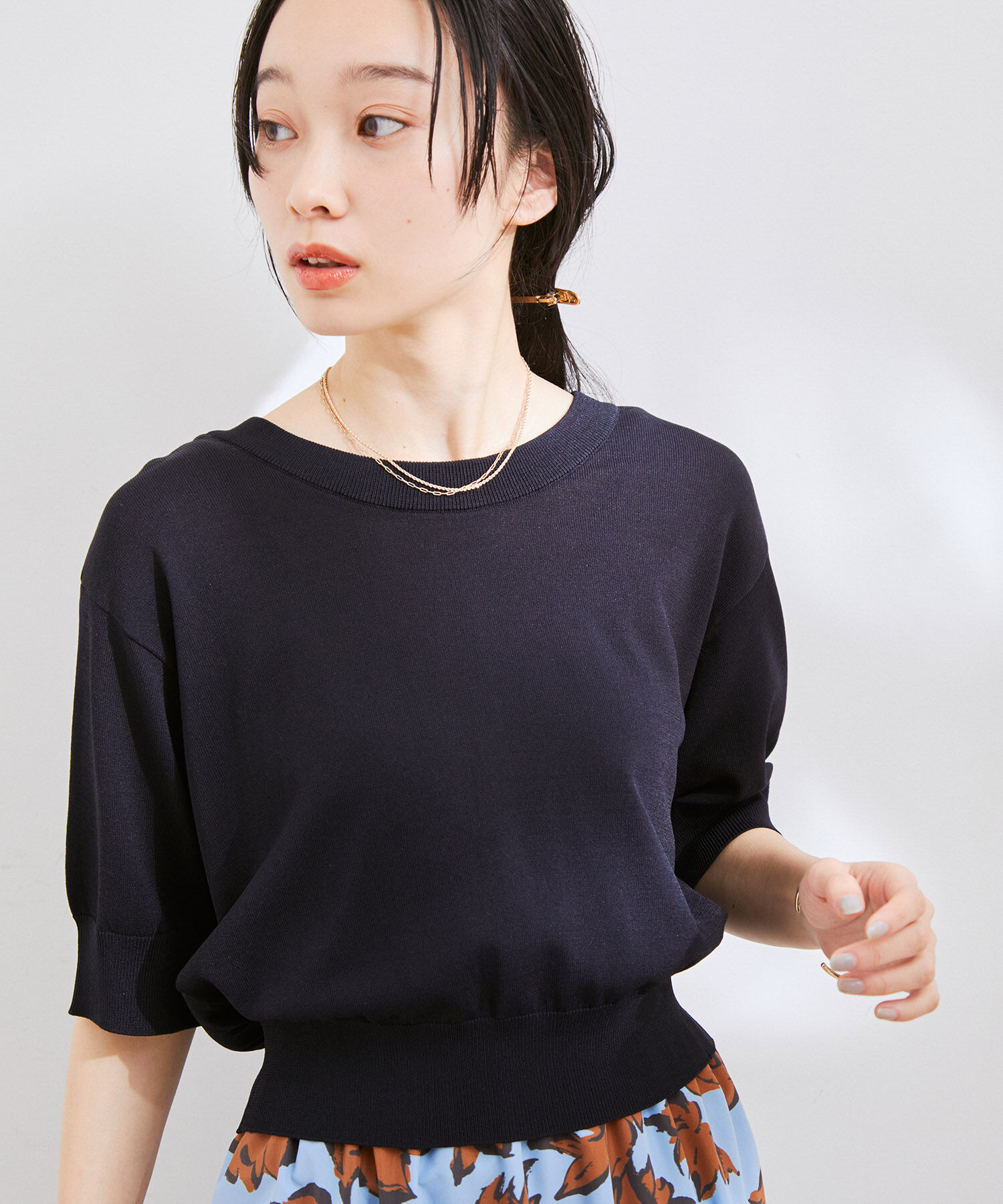 VIS「【UVケア・接触冷感】【2WAY】5分袖カーディガン」|カーディガン|