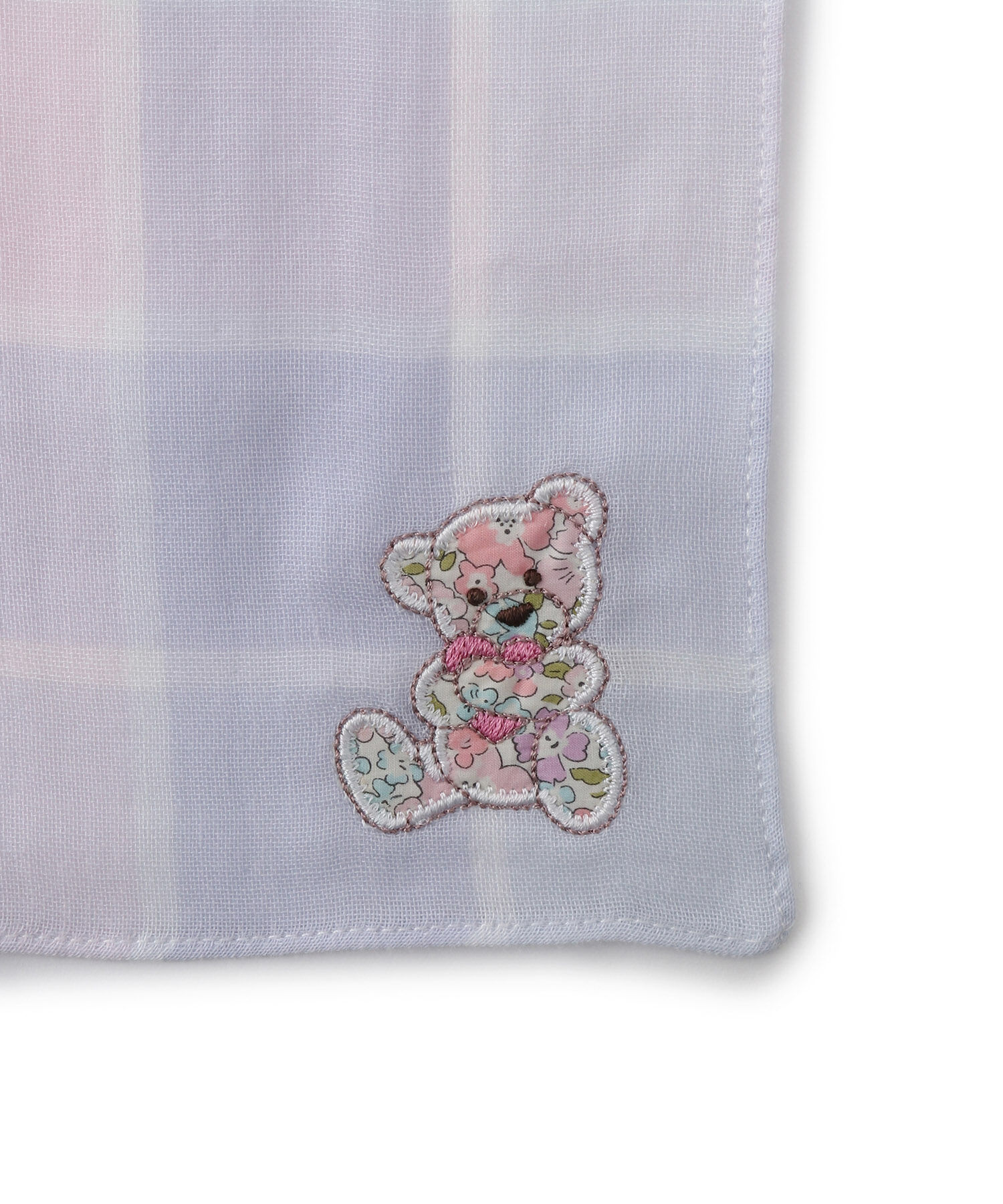 ROPE PICNIC PASSAGE「【LIBERTY ART FABRICS】チェックくまガーゼタオル」|ハンカチ|