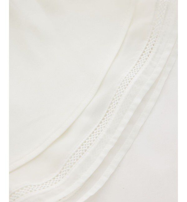 Rope&rsquo;Picnic「レースドッキングフレアスリーブカットトップス/UVカット・接触冷感」|Tシャツ・カットソー|