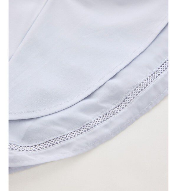 Rope&rsquo;Picnic「レースドッキングフレアスリーブカットトップス/UVカット・接触冷感」|Tシャツ・カットソー|
