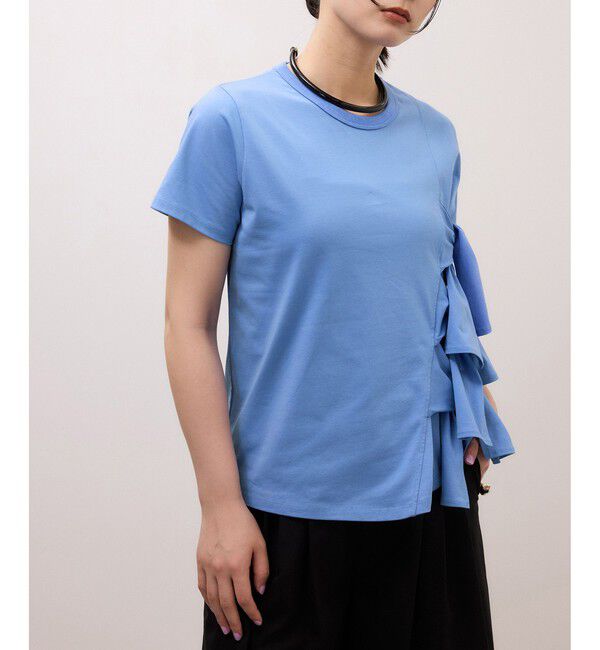 ADAM ET ROPE'「【サステナブル】リボンプルオーバー/接触冷感/UVカット/吸水速乾」|Tシャツ・カットソー|