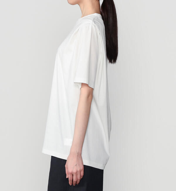  「GOOD PEOPLE GOOD STITCHING GOOD PRODUCT | クルーネック プレートショルダーTシャツ WOMEN」|Tシャツ・カットソー|