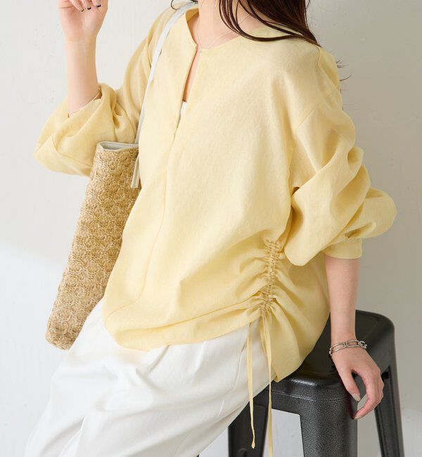  「《人気アイテム再販売！》ジップドロストブラウス」|シャツ・ブラウス|