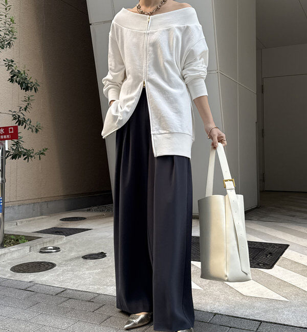  「【累計販売数3万枚突破/21色4サイズ展開！】タックワイドパンツ」|チノ|