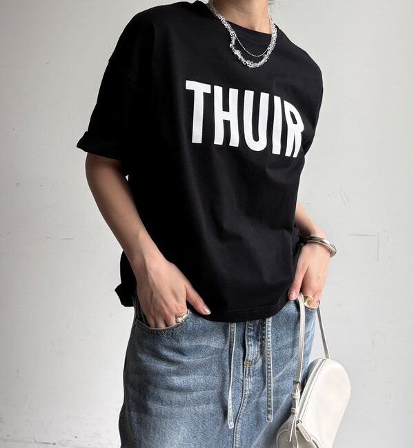  「【WEB限定】サイドドロストロゴTEE」|Tシャツ・カットソー|