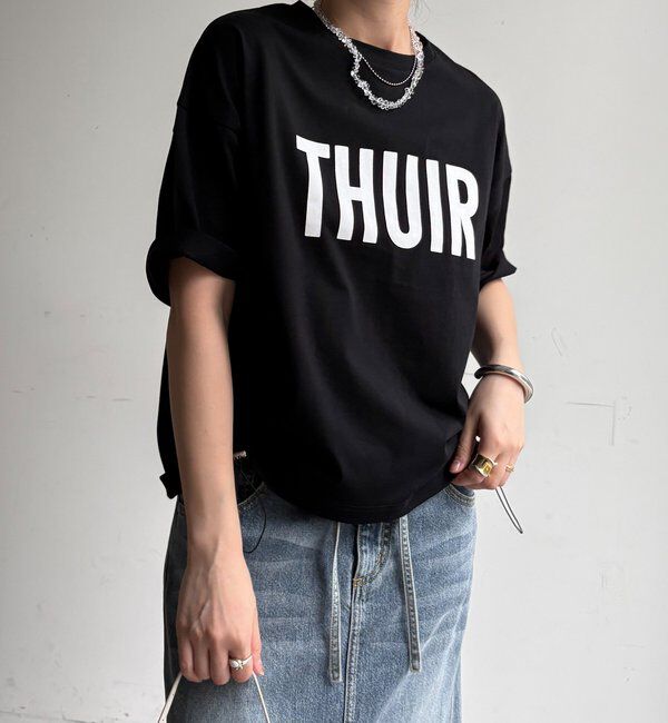 「【WEB限定】サイドドロストロゴTEE」|Tシャツ・カットソー|