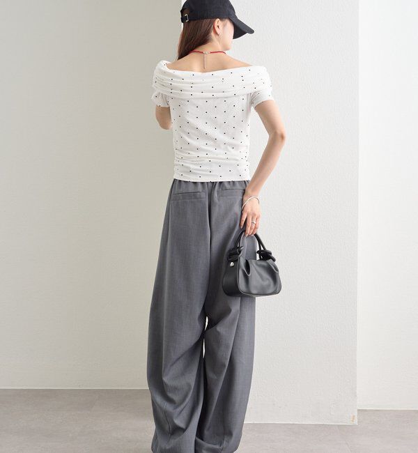  「ドットオフショルTシャツ」|Tシャツ・カットソー|