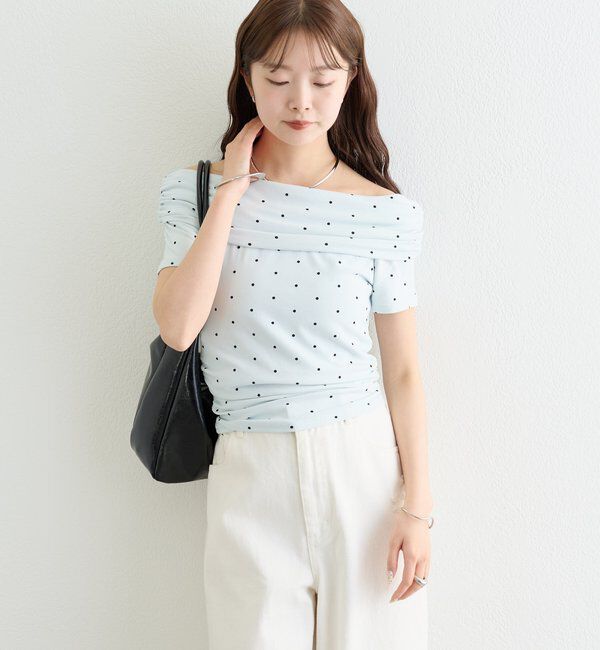  「ドットオフショルTシャツ」|Tシャツ・カットソー|