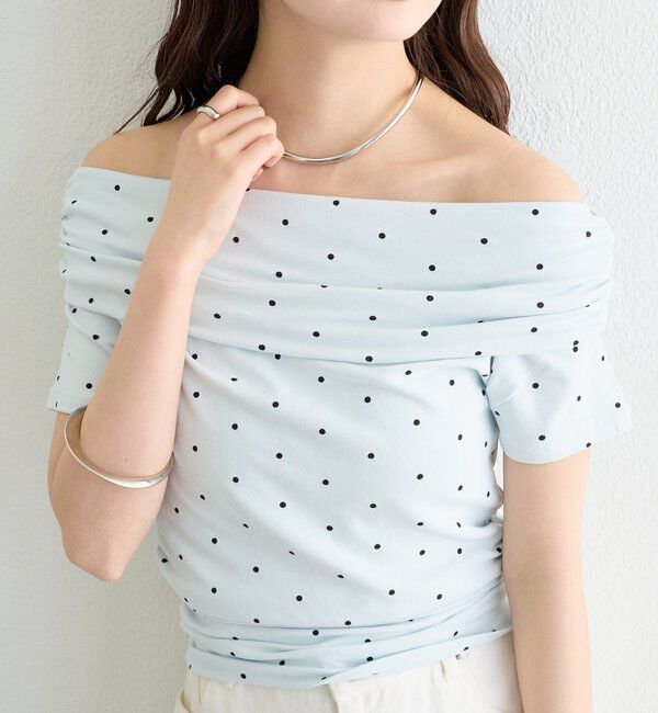  「ドットオフショルTシャツ」|Tシャツ・カットソー|