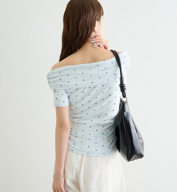  「ドットオフショルTシャツ」|Tシャツ・カットソー|