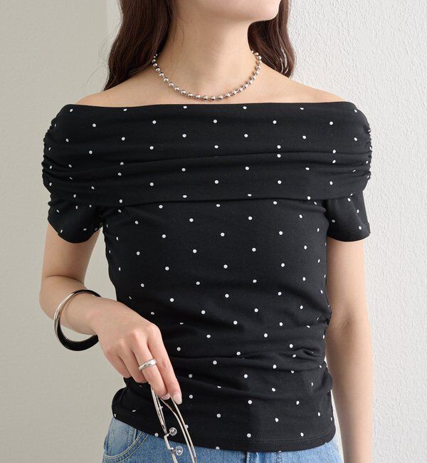  「ドットオフショルTシャツ」|Tシャツ・カットソー|